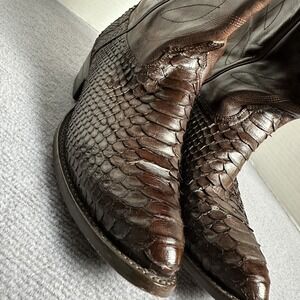 Alvies The 6th Street Python Boots Treasure Ship Brown Mens 10.5D Austin Texas